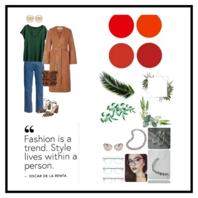 Kolaż przykładowych stylizacji dla kobiety biznesu