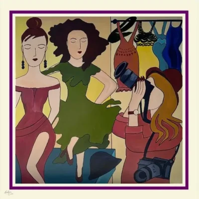 Jedwabna apaszka z kolekcji ciemna jesień