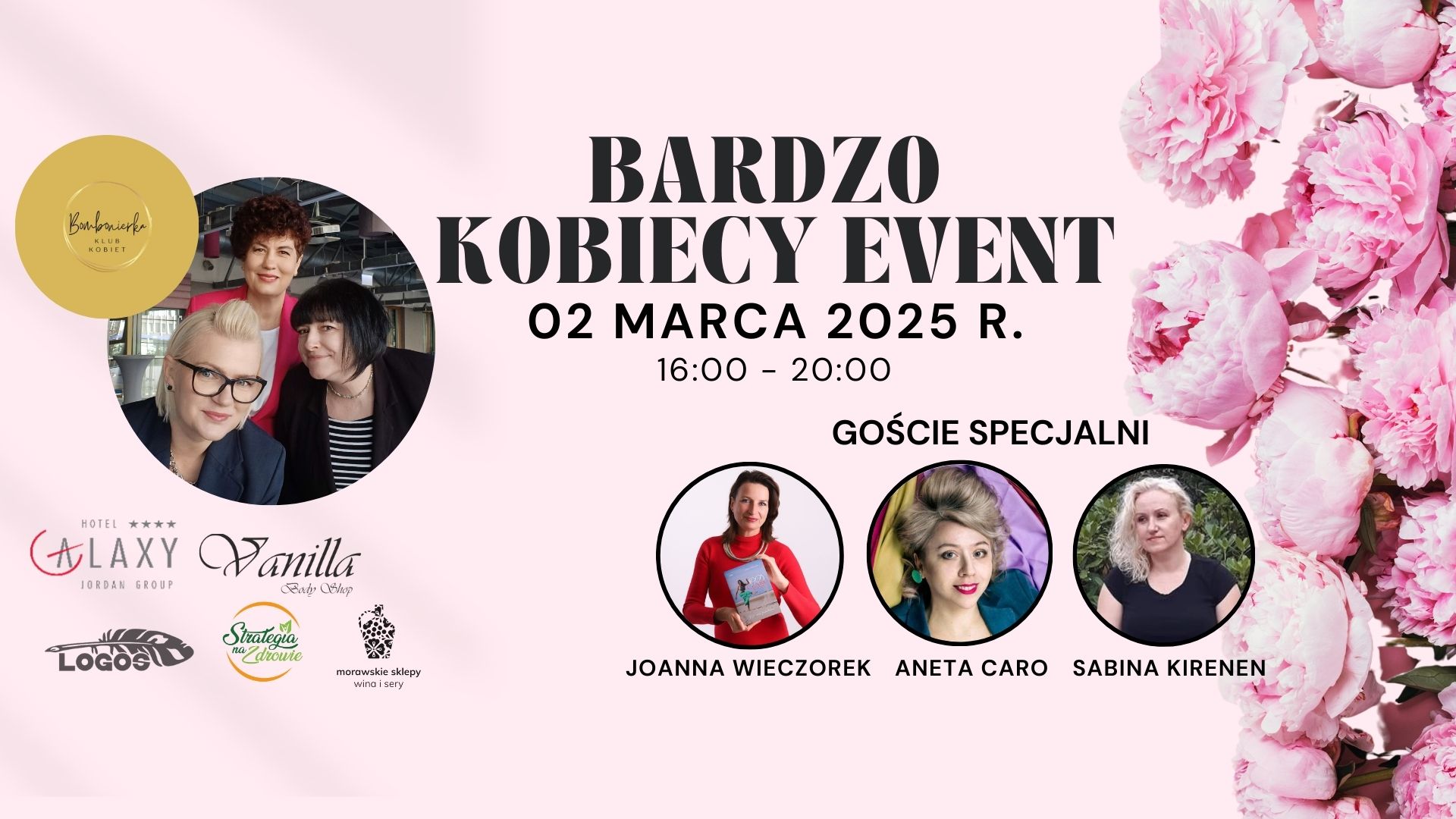 Bardzo kobiecy event (1920 × 1080 px) tło do wydarzenia